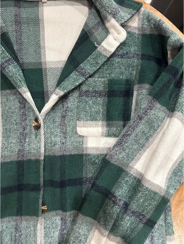 Amazon Shacket Flannel Green - Image 2
