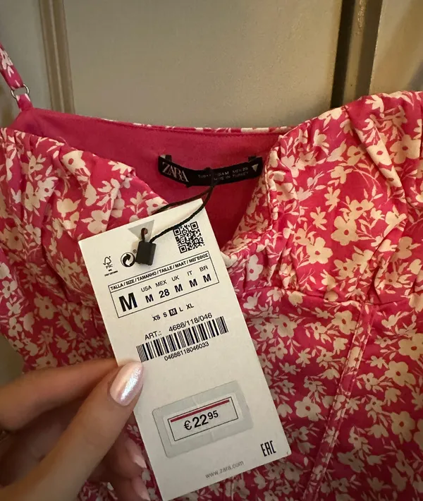 ZARA Pink Floral Bodysuit - Image 2