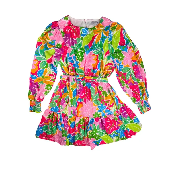 Baltic Born Women’s Large Zaniah Short Dress Floral Botanical Print Colorful New - Image 3