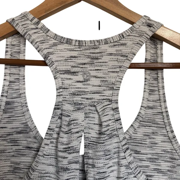 Lululemon Gray Space‎ Dye Racerback Tank Top Open Back Split Detail Womens Small - Image 7