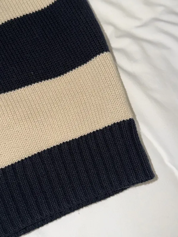 Brandy Melville Striped Sweater Navy - Image 6