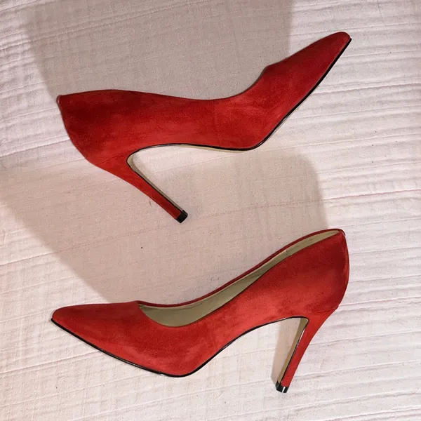 Saks Fifth Avenue Size 6 Burnt Orange Heels - Image 8