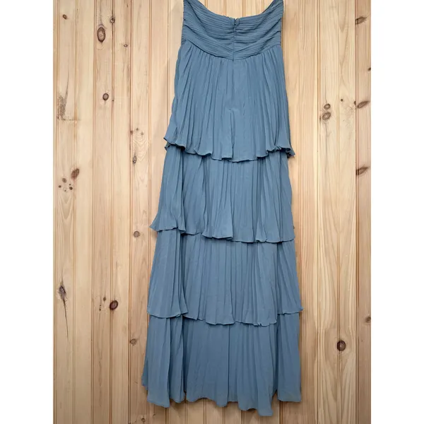 NWT Lulus Seriously Sensational Light Blue Strapless Tiered Maxi Dress Gala Sz L - Image 7