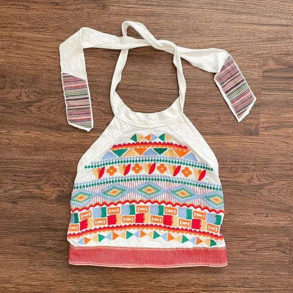 Altar’d State Halter Neck Embroidered Top Boho Western Aztec Sz XS/S - Image 2