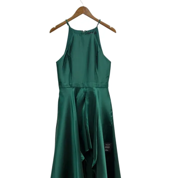 Lulus Broadway Show Emerald Green High-Low Gown size Small NWT - Image 4