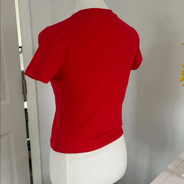 😍😩 Red Monaco Graphic Cropped Baby Tre - Image 3