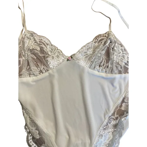 I.AM.GIA Karissa Bodysuit White Size S (4-6) Sheer Panel Lingerie-Inspired - Image 3