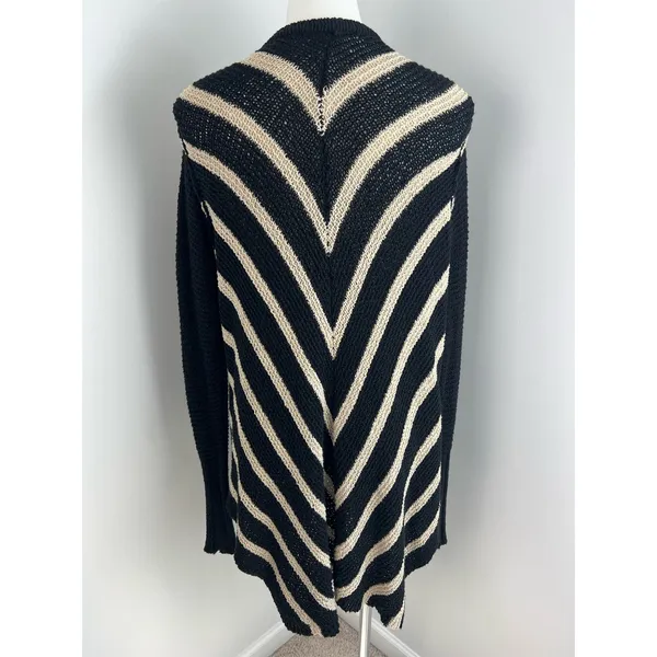 Free People Circle Back Striped Chevron Cardigan Small - Image 4