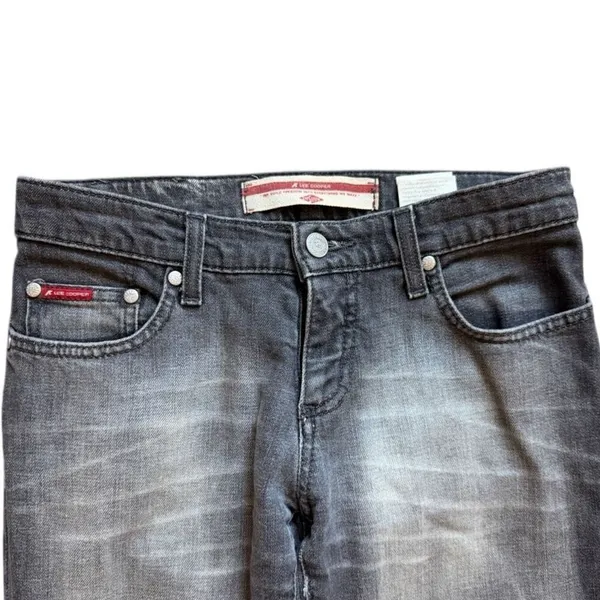 Womens Lee Cooper Gray Rinse Fitted Waist Flare Leg Jeans - Sz 28 - Image 2