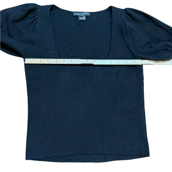 French Connection Women's Jaida‎ Babysoft Square-Neck Sweater Black Sz M - Image 6