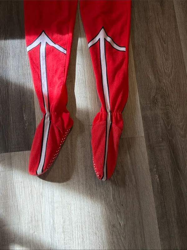 DC Comics Red Wonder Woman-Inspired Girls One-Piece Pajamas - Image 5