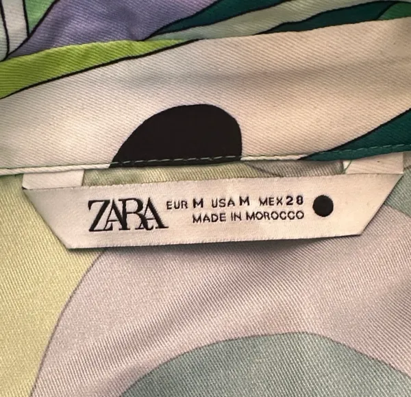 Zara geometric set too and bottom skirt and shirt button down size M new with tags - Image 3