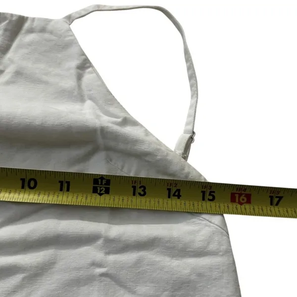 Zara Women White Casual Dress Size Medium Lined Adjustable Strap | 16-22 - Image 5