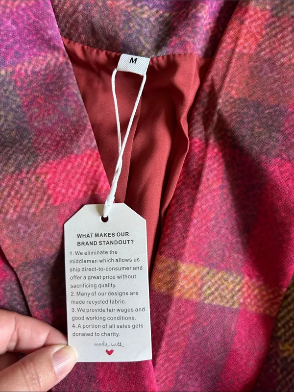 Women's Pink Plaid Double - Image 2