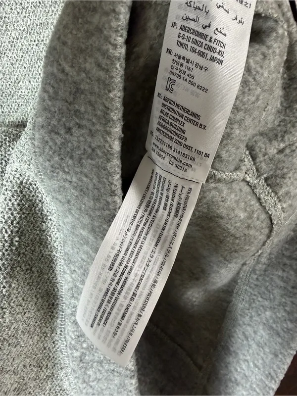 Abercrombie & Fitch Women’s Gray Fleece Sweater Pullover XS - Image 7