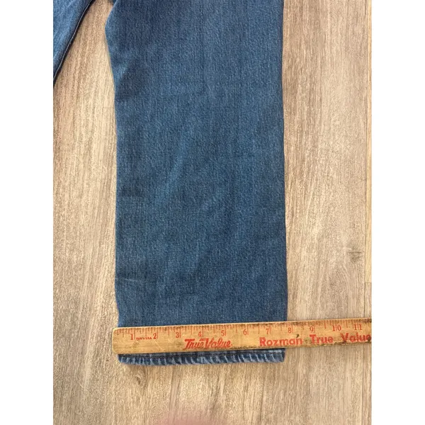 Madewell Straight Crop Jeans Medium Wash Distressed High Rise Size 32 - Image 9
