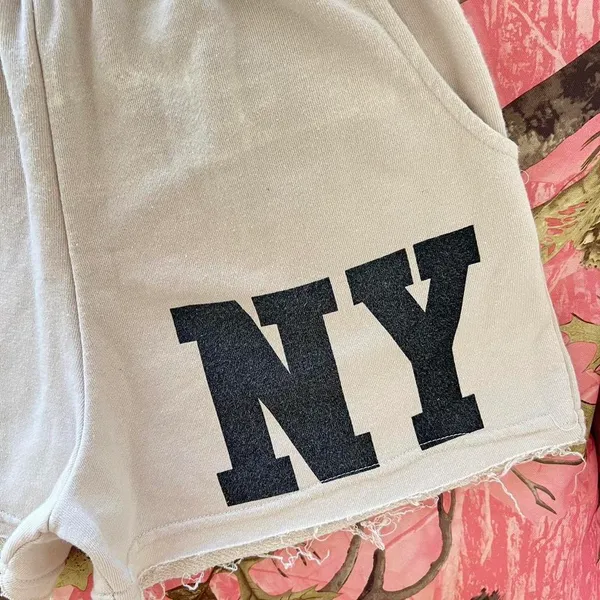 Fashion Club new york high waisted cream lounge shorts - Image 2