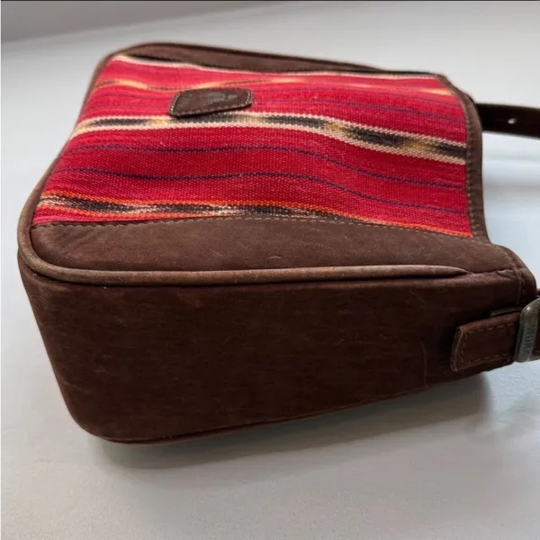Mansi Brown Suede Handmade Guatemala Tikal Shoulder Bag - Image 3