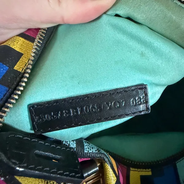 Fendi‎ Multicolor FF Zucca Boston Top Handle Satchel Bag with Lock & Keys - Image 11