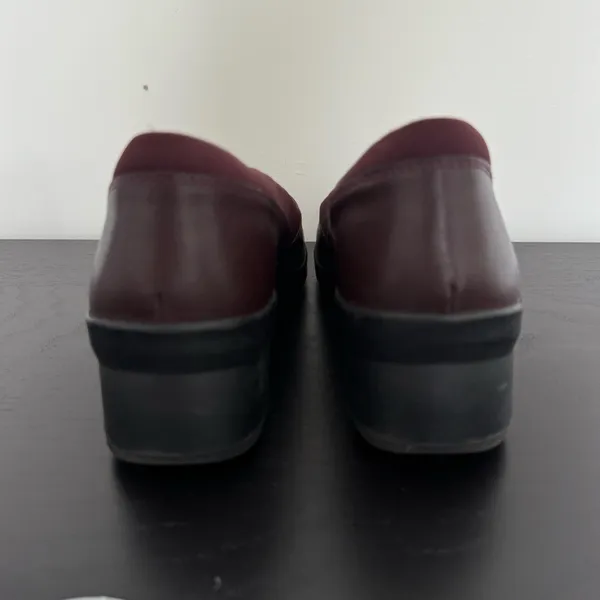 Clarks Women's Suttyn Walk‎ Leather Cushioned Wedge Heel Pumps Wine Size 12 M - Image 8
