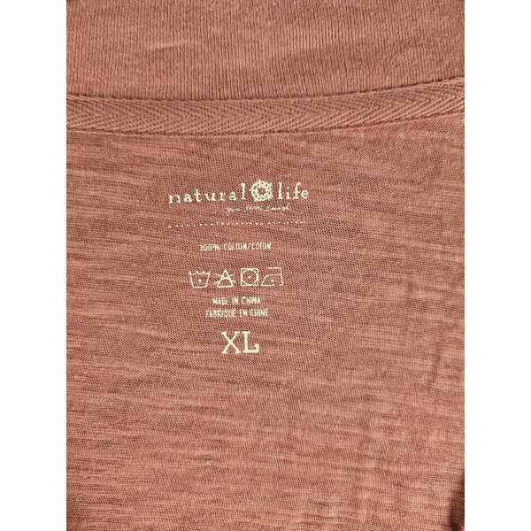 Natural Life Womens Rust Charlie V Neck Mini Dress Tunic Top XL - Image 3