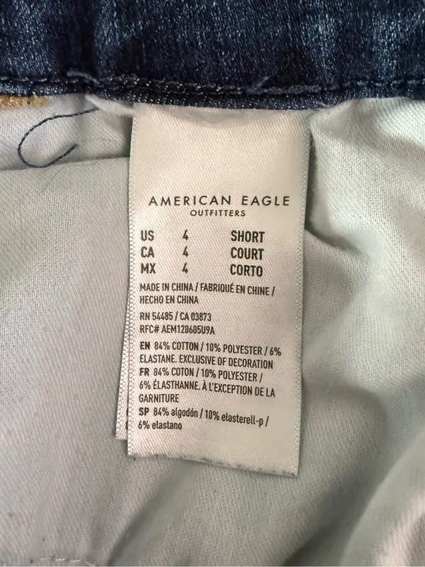 American Eagle Dream Jean Curvy Super Hi-Rise Jegging Size 4 Short Distressed - Image 3