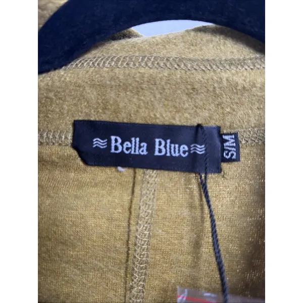Bella Blue Longline Button Cardigan Womens Size S/M Olive Wool Blend Lagenlook - Image 3