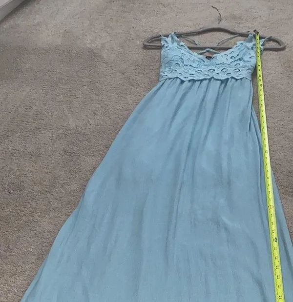 Rue21 Maxi Long Dress Blue XS lace - Image 3
