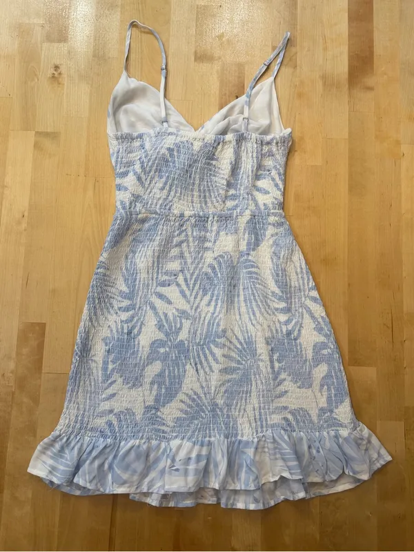 Ocean Drive NWT Light Blue Floral Twist-Front Spaghetti Strap Dress - Image 2