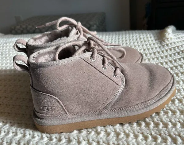 UGG Neumel Lace Up Ankle Winter Boots in Oyster Size 5 - Image 4