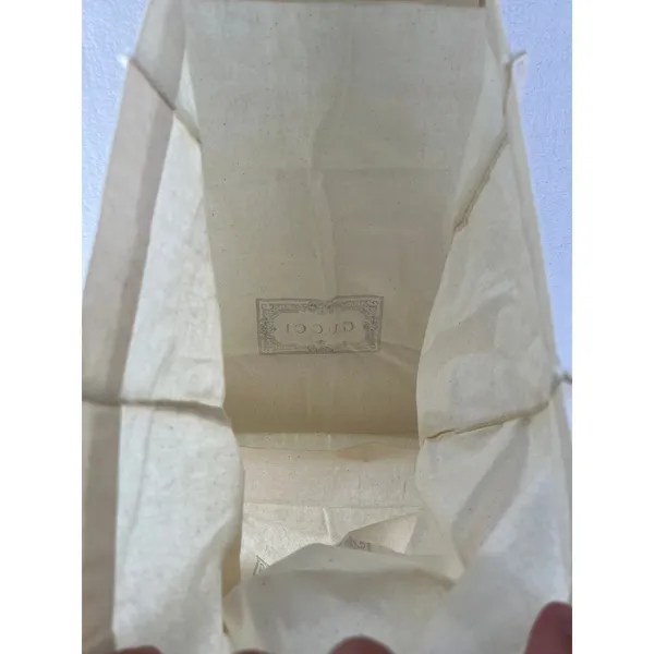 Gucci Tote Bag Unisex OS Cream Cotton Logo Shopper Dust Bag - Image 5