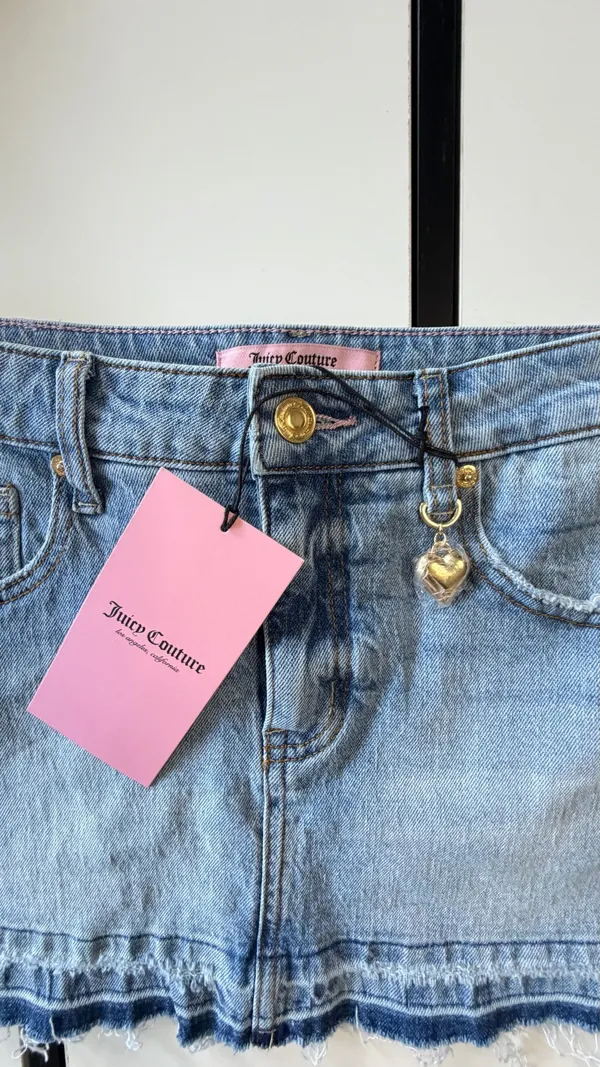 🎀💋 ✨ NWT Juicy Couture Y2K Style Denim Mini Skirt - Size 3/26 ✨🎀💋 - Image 10