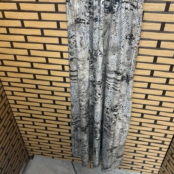Dots Metallic Snake Print‎ Maxi Dress Size Medium - Image 6