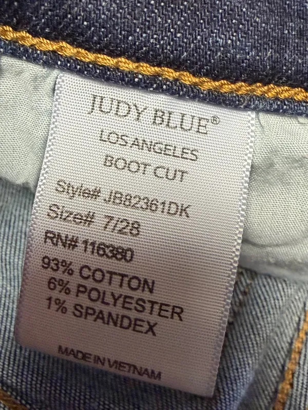 Judy Blue Mid Rise Bootcut Jeans Women’s 7/28 Stretch Dark Wash Blue - Image 8