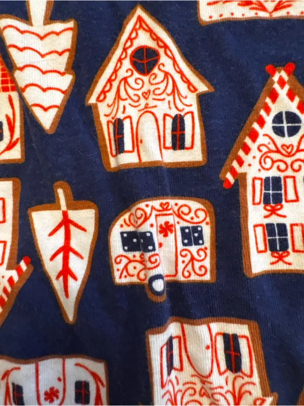 HANNA ANDERSSON Gingerbread Village PJ Set Blue - Image 4