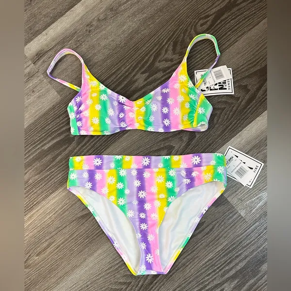 California Sunshine Colorful Tie-Dye Bikini Set - Image 2