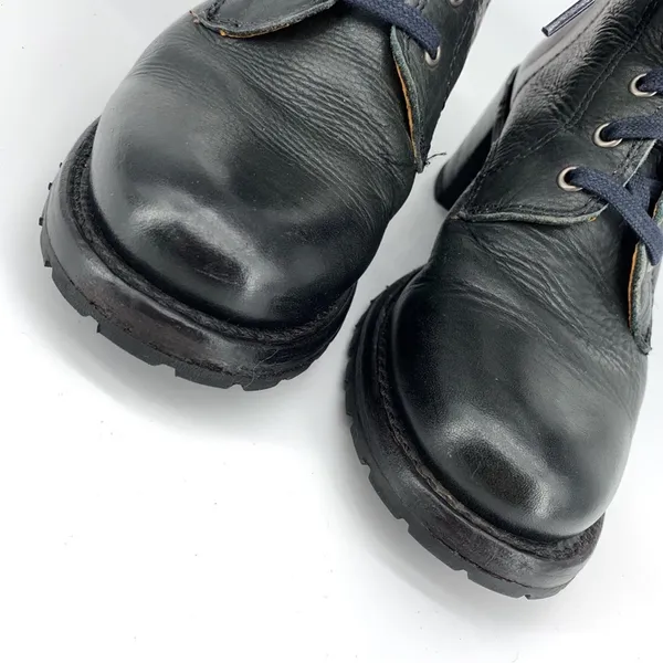 FRYE Sabrina 6G Lace Up Leather Boot Black/Blue 7.5 - Image 5