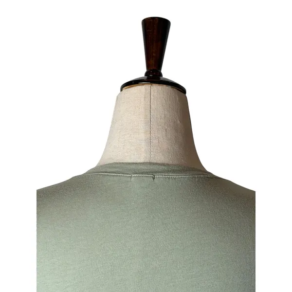 Monrow Tiered Henley Dress Women Small Sage Green Supima‎ Cotton Modal Mini USA - Image 8