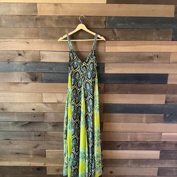 Zenobia Italia Design Boho Paisley Patchwork Maxi Dress Size 1 - Image 6