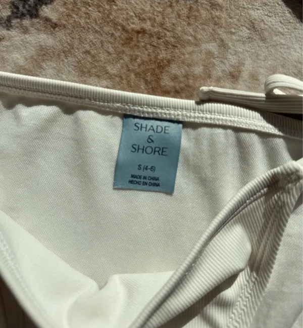 Shade & Shore Cream Ribbed Bikini - Image 3