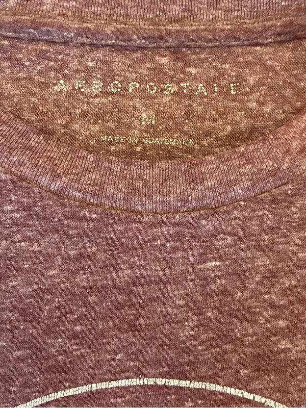Women’s Aeropostale Heather Maroon Short Sleeve Graphic Tee Size Medium - Image 3