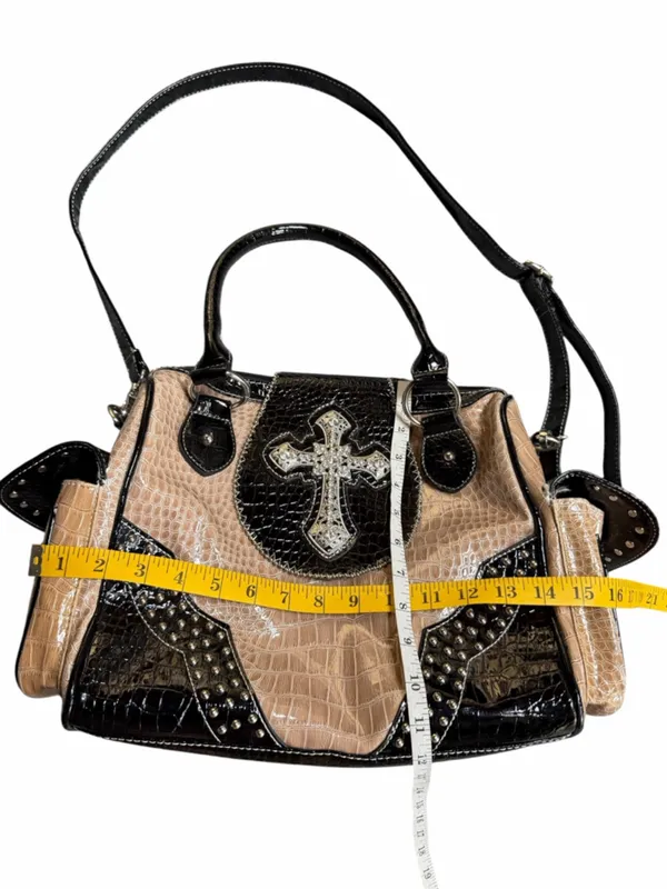 Y2K Western Cross Studded Handbag and Crossbody Cowboy Chic McBling - Image 5