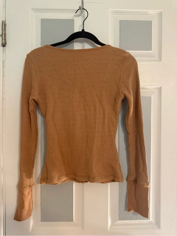 Altar’d State Waffle Knit Henley - Image 3