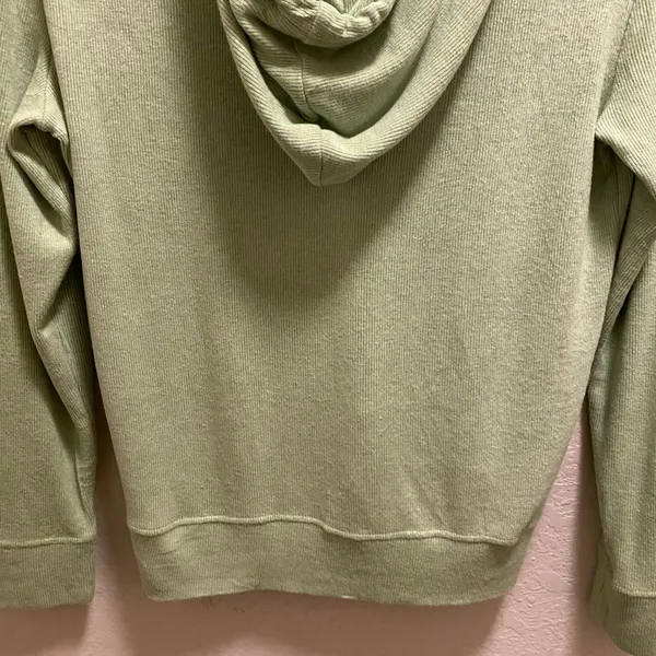 Roller Rabbit Green Lena Ribbed Long Sleeve Hoodie Size Small - Image 9