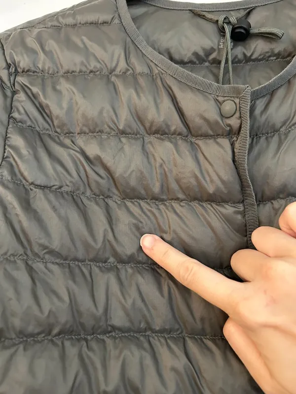 Uniqlo Women's Ultra Light Down Compact Packable Puffer Jacket in Green Gray S - Image 9