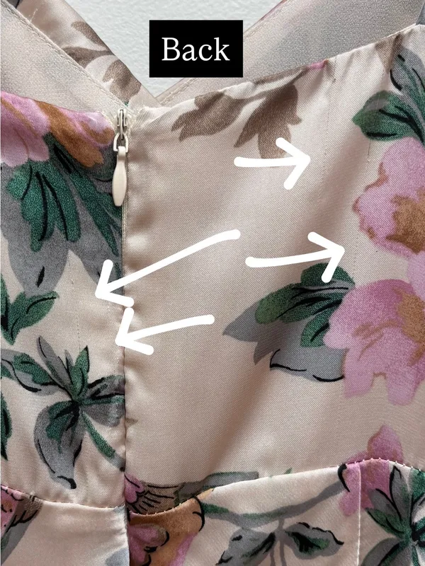 Baltic Born Annabel Satin Maxi Dress Sleeveless Floral Pink Green S - Image 12