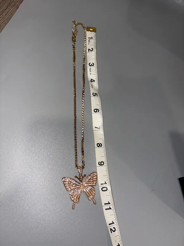 Gold Butterfly Pendant Necklace - Women's Jewelry - Image 3