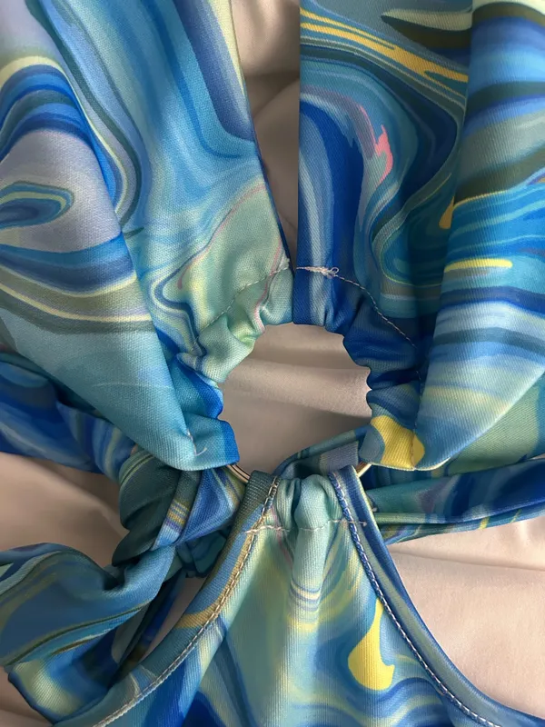 Blue Mini Dress - Image 4