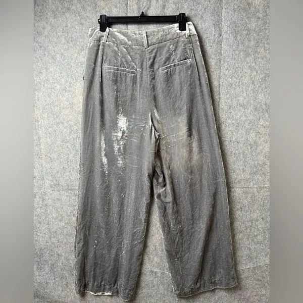Loft Women Size 2 Valour Wide‎ Leg Business Casual Gray Trousers - Image 8