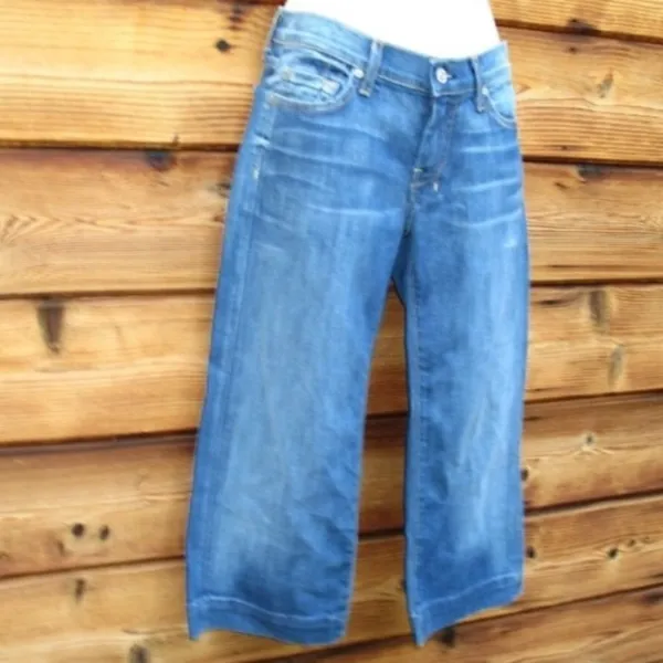 NWT 7 For All Mankind Dojo Low Rise Cropped Flare Jeans - Image 4